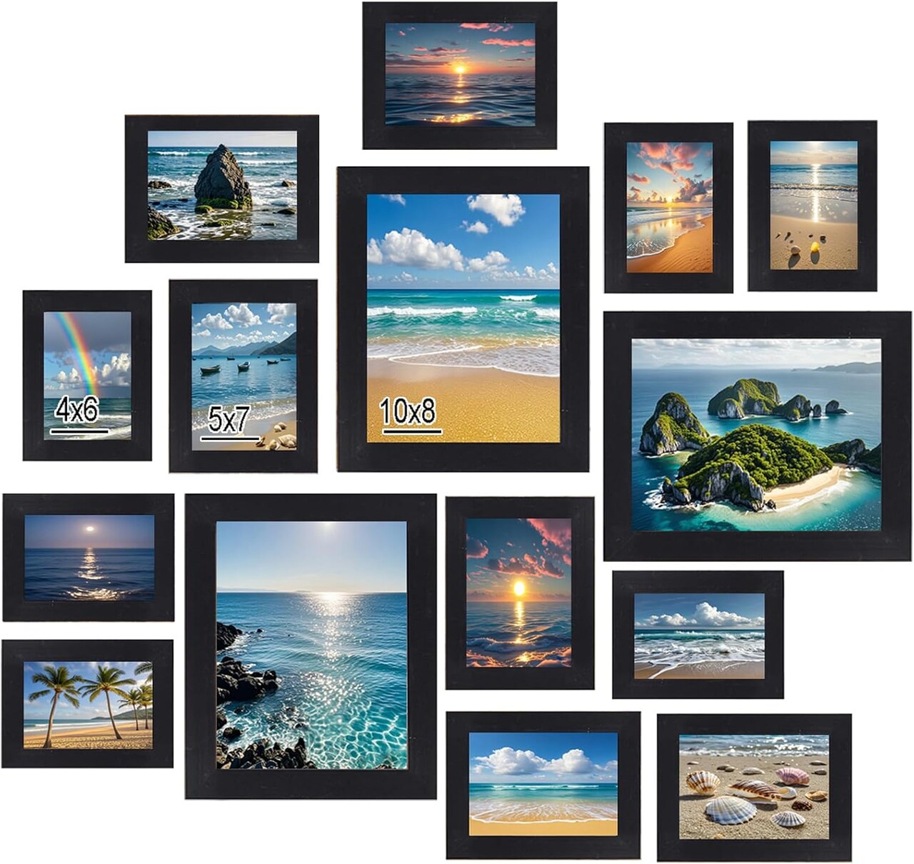 15 pack Picture Frames Gallery Wall Frame Set Wall Art Decor for Home Decoration,Hanging or Tabletop Display,Include Multi-Size with Three 8x10, six 5x7, six4x6 Seller Assistant: Fetching data...